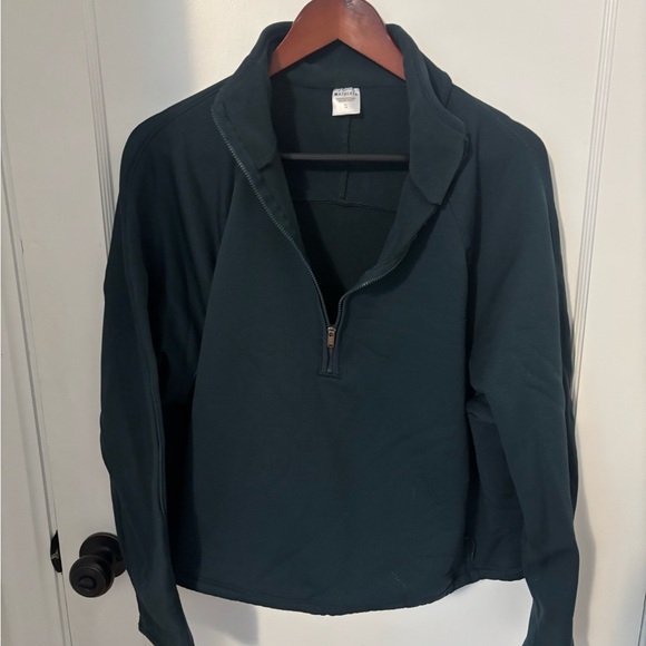 Athleta Green Quarter-Zip Pullover - Picture 2 of 5